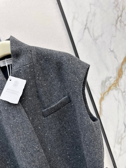 Brun 25fw sleeveless suit vest