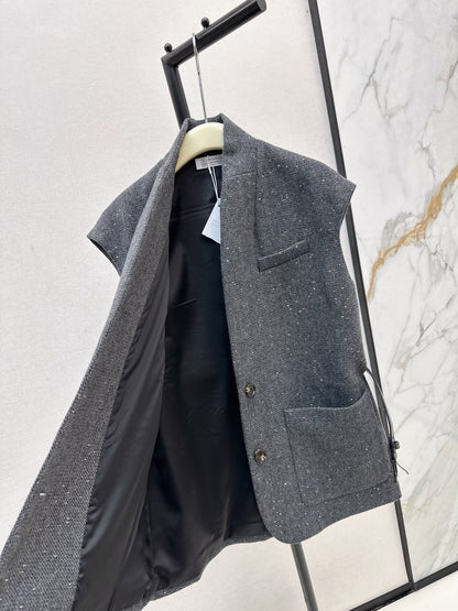 Brun 25fw sleeveless suit vest