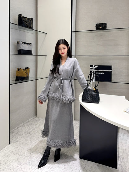 CD 25fw cardigan dress set