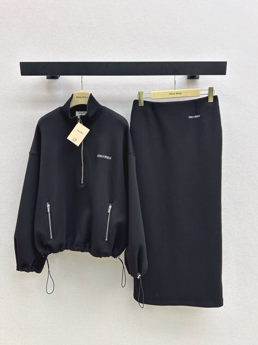 Miu 25fw hoodie skirt suit