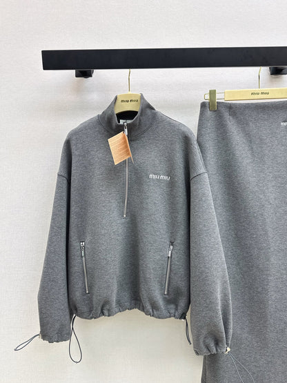 Miu 25fw hoodie skirt suit