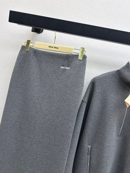 Miu 25fw hoodie skirt suit