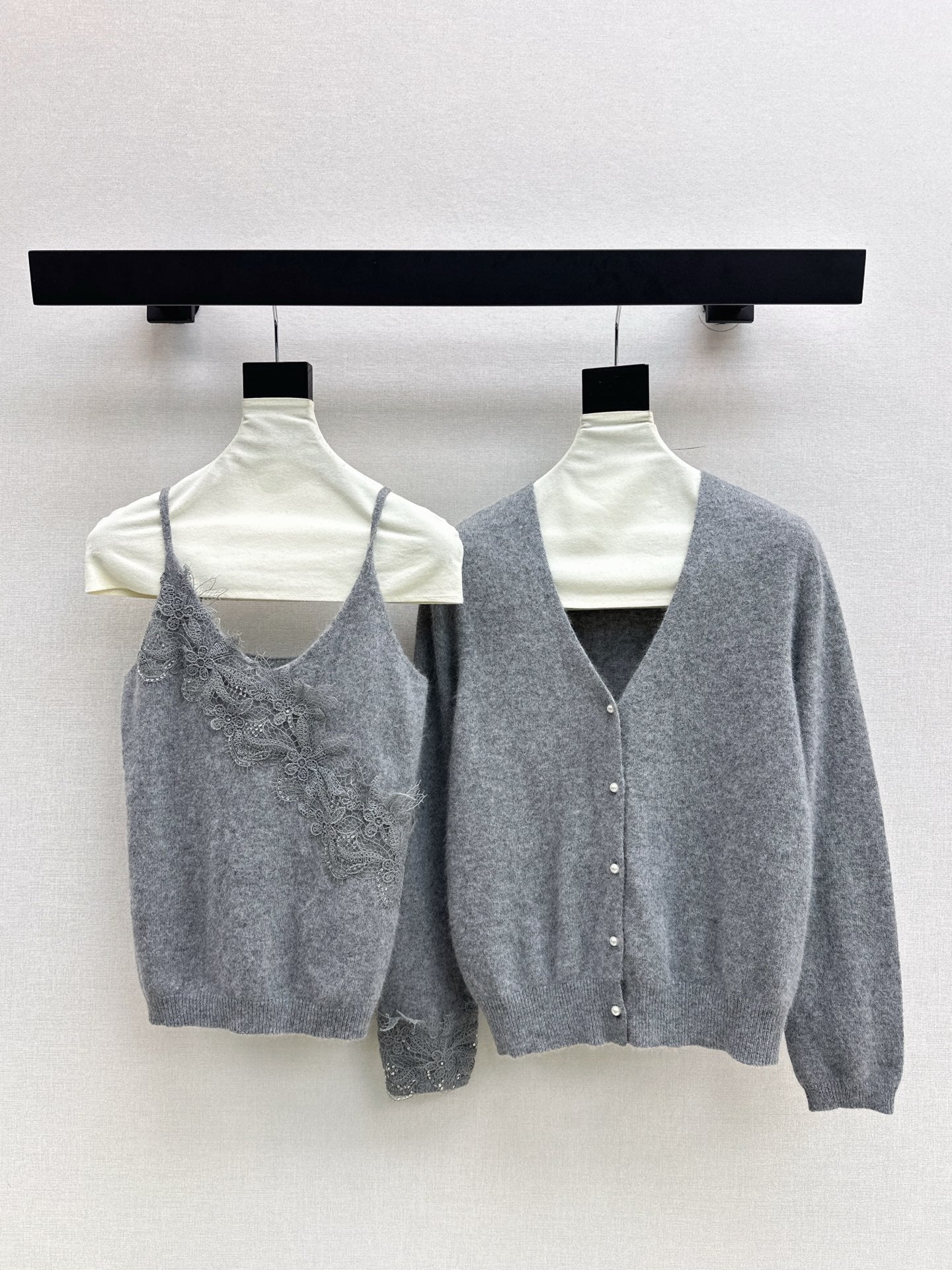 Chan 25fw cardigan vest set