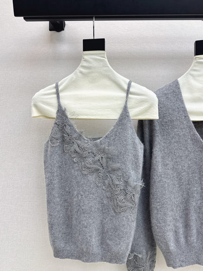 Chan 25fw cardigan vest set