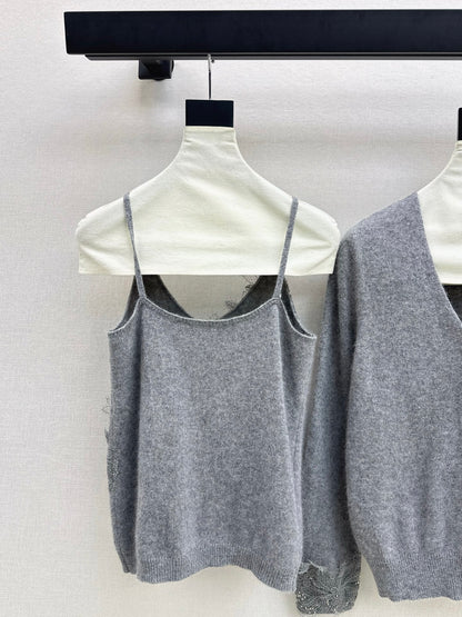 Chan 25fw cardigan vest set