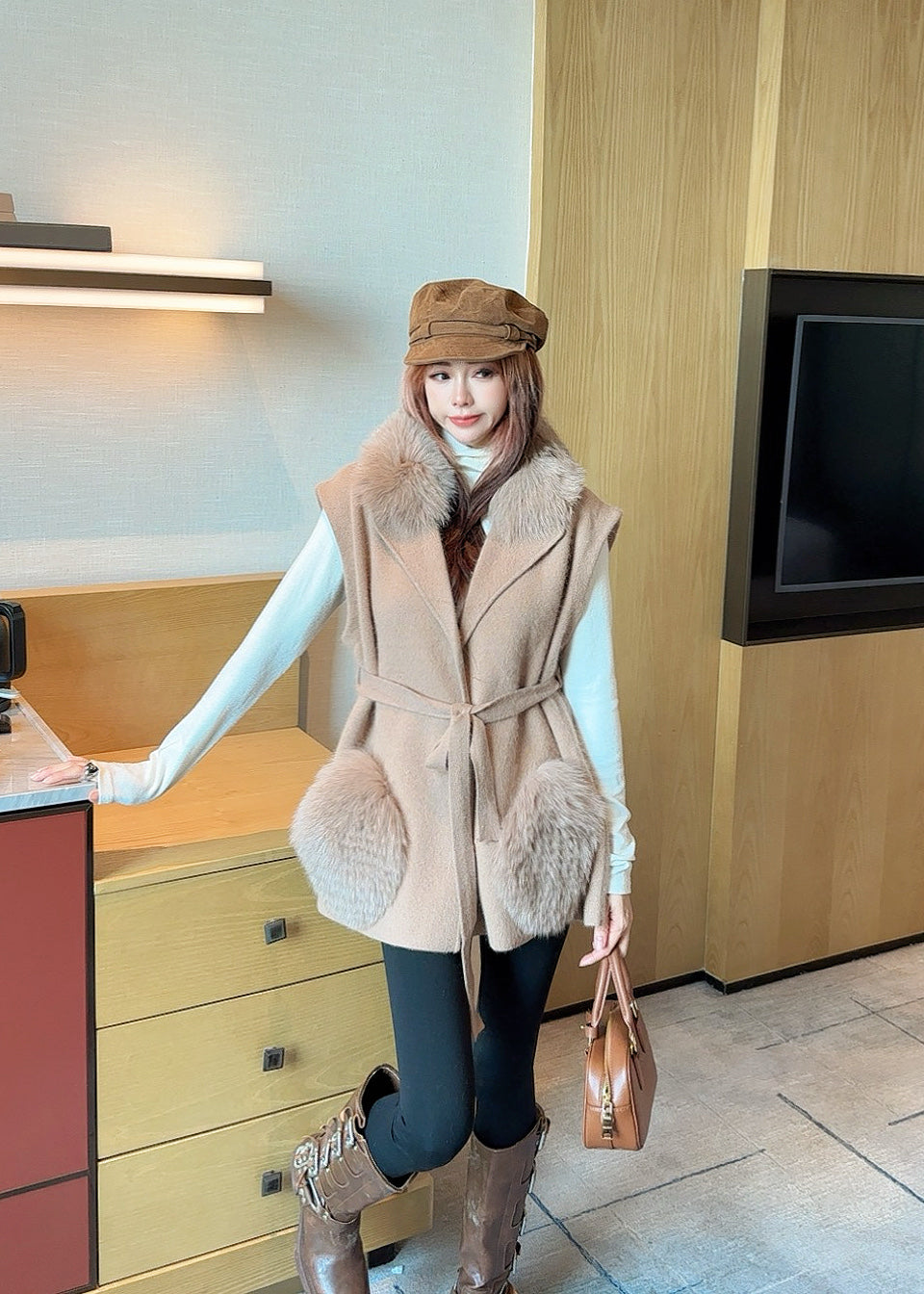 Fen 25fw wool vest jacket