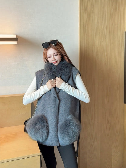 Fen 25fw wool vest jacket