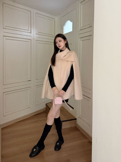 CD 25fw woolen cape coat