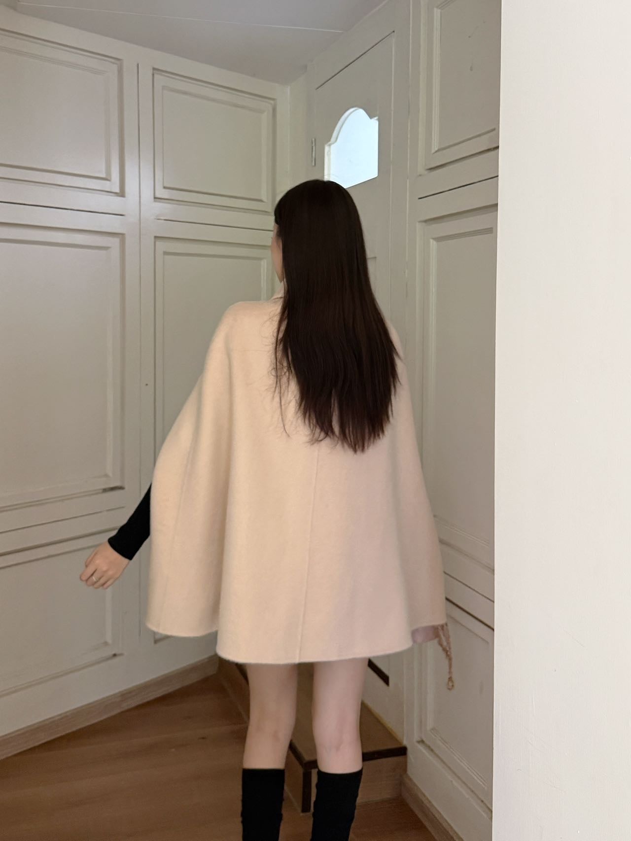 CD 25fw woolen cape coat