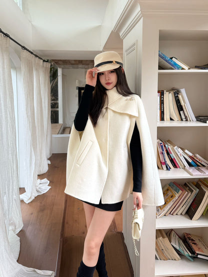 CD 25fw woolen cape coat