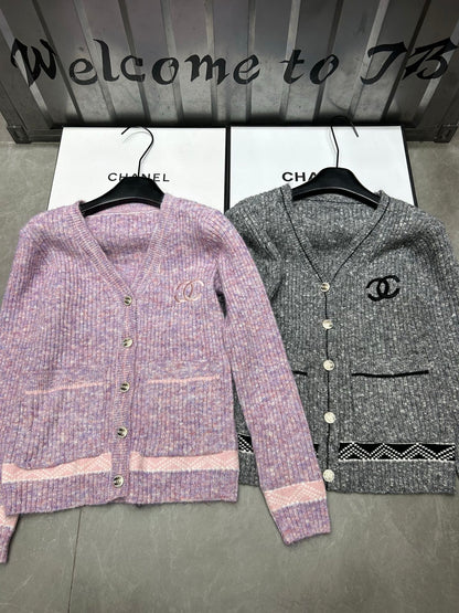 chan 25fw knitted cardigan