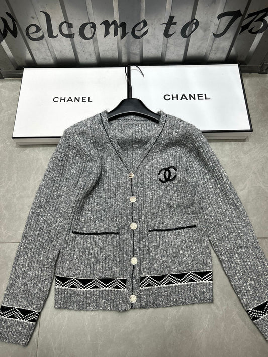 chan 25fw knitted cardigan