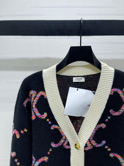 Celi 25fw jacquard cardigan
