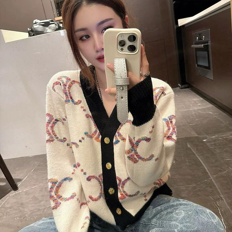 Celi 25fw jacquard cardigan