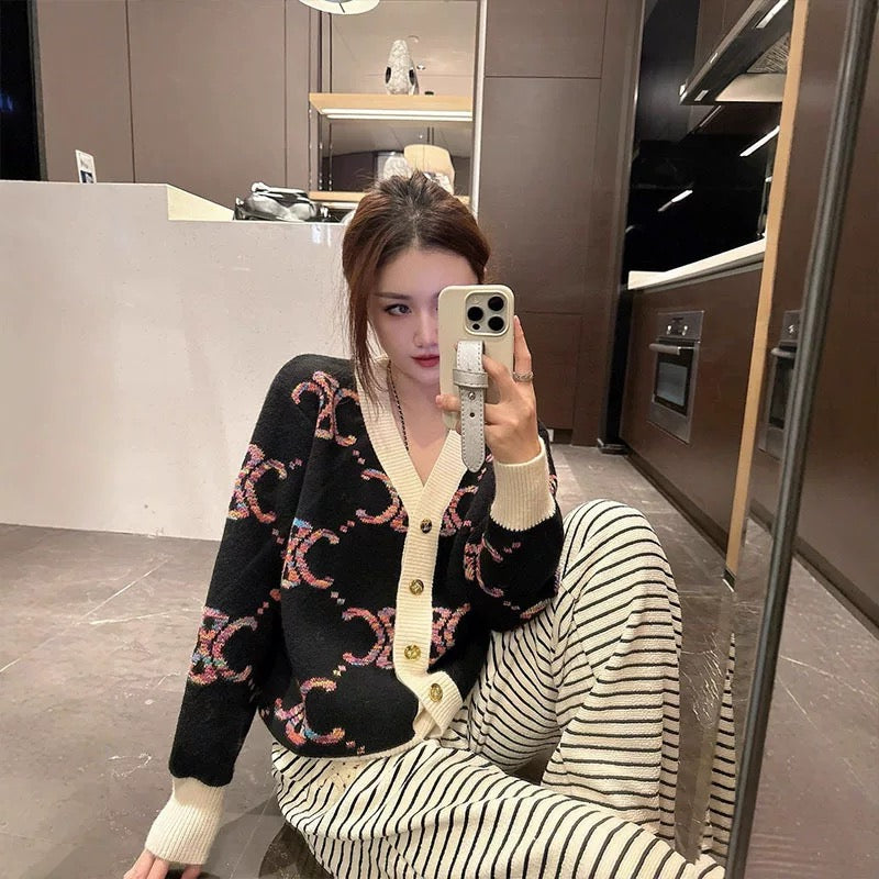 Celi 25fw jacquard cardigan