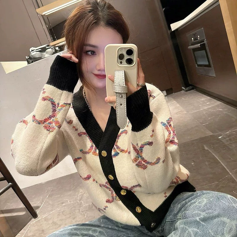 Celi 25fw jacquard cardigan