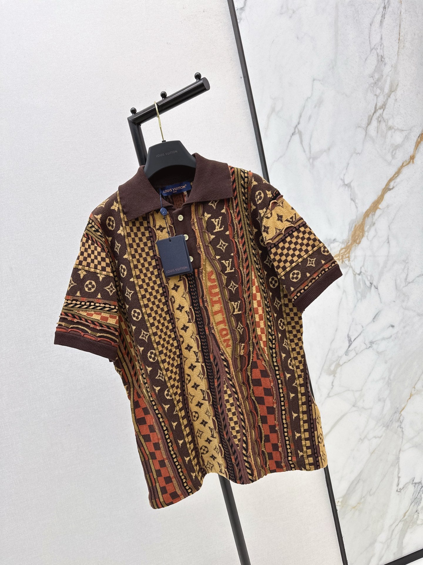 Loui 25fw jacquard sweater shirt