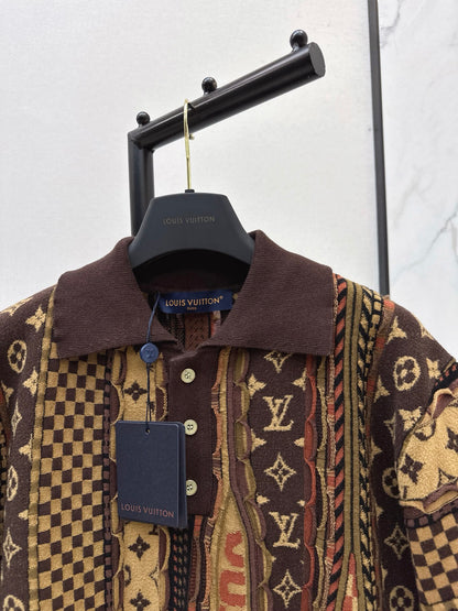Loui 25fw jacquard sweater shirt