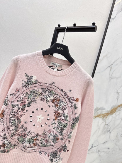 CD 25fw embroidery sweater