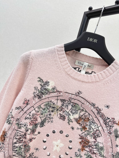 CD 25fw embroidery sweater