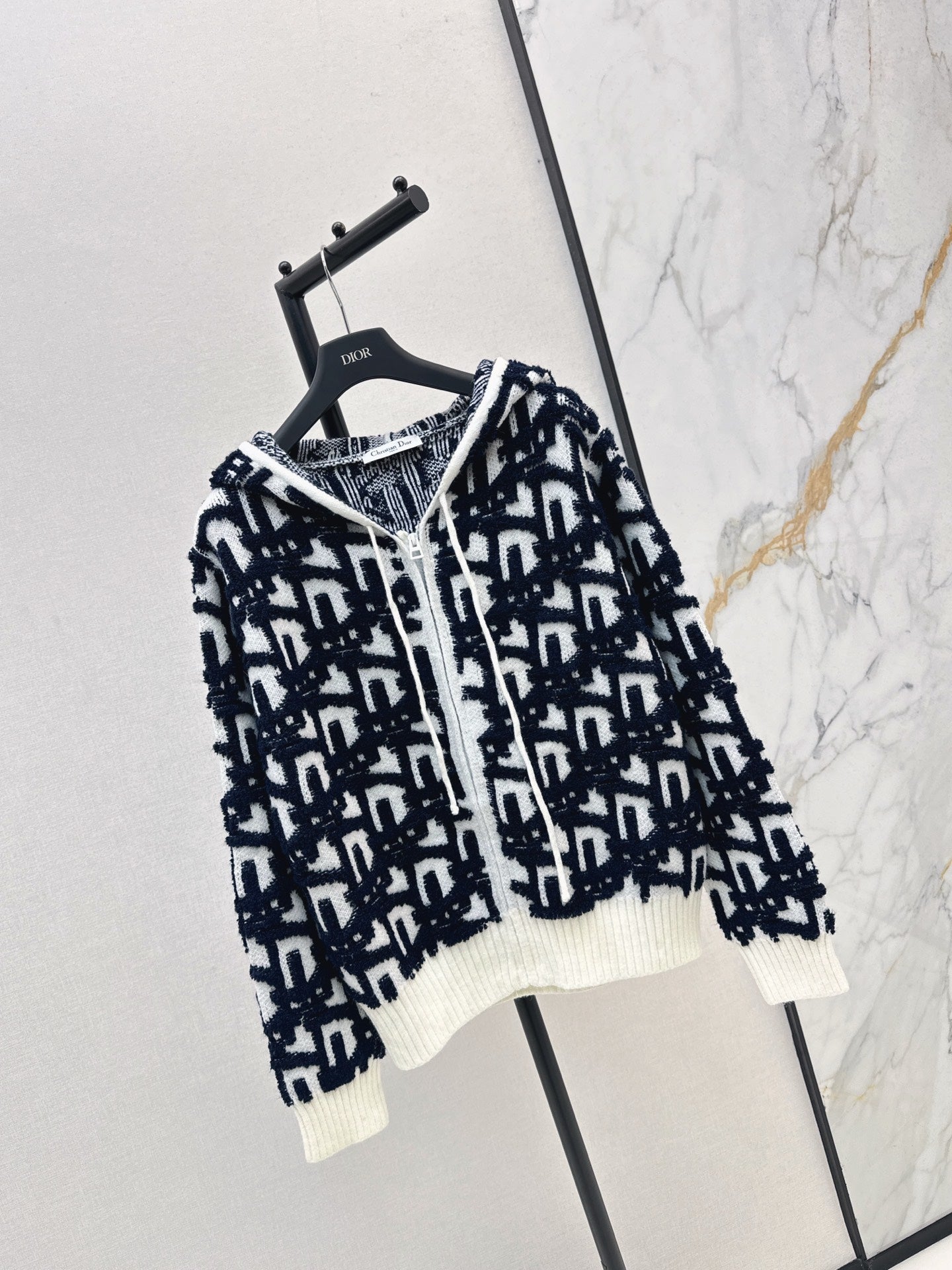 CD 25fw hooded knit cardigan