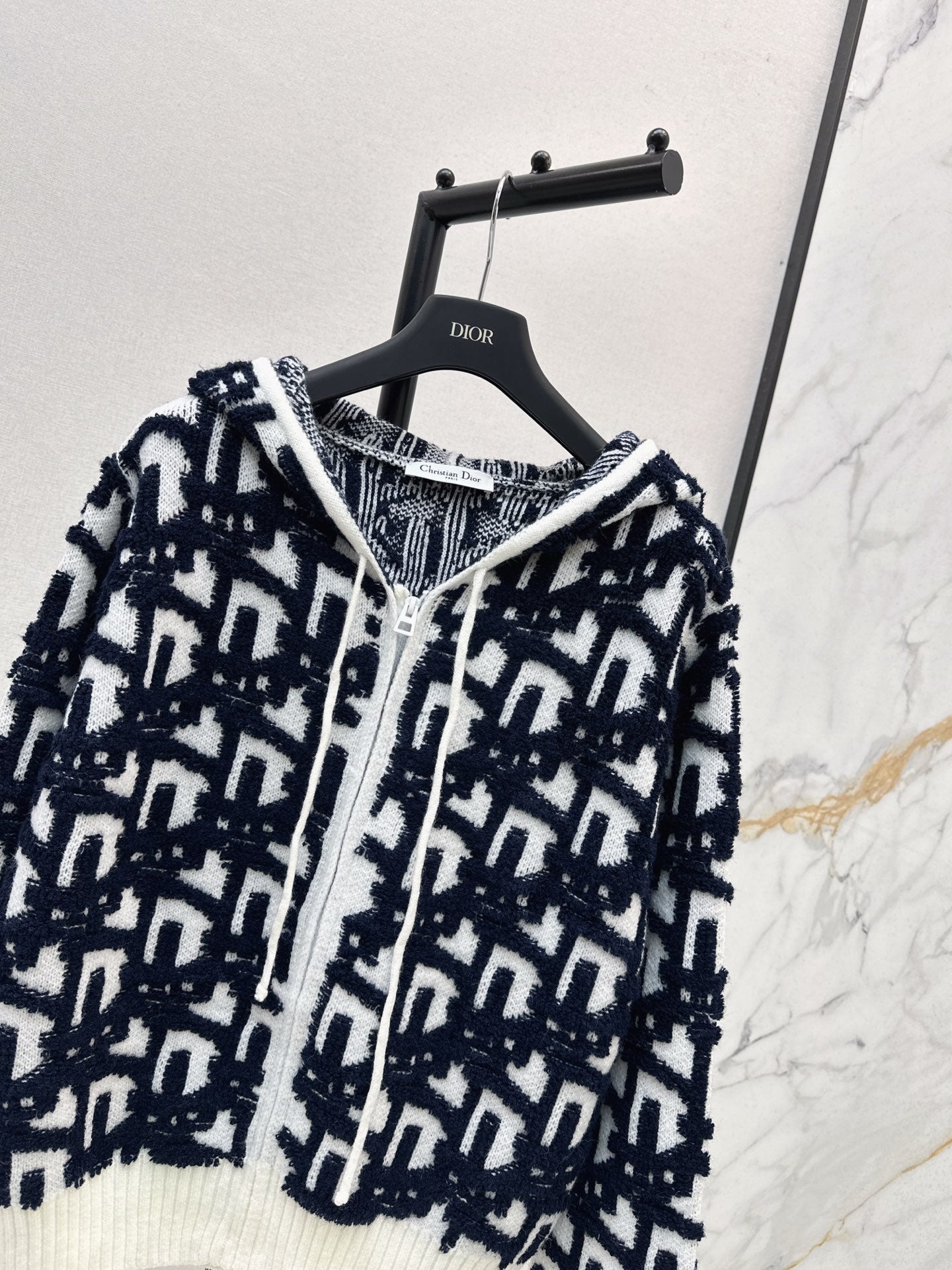CD 25fw hooded knit cardigan