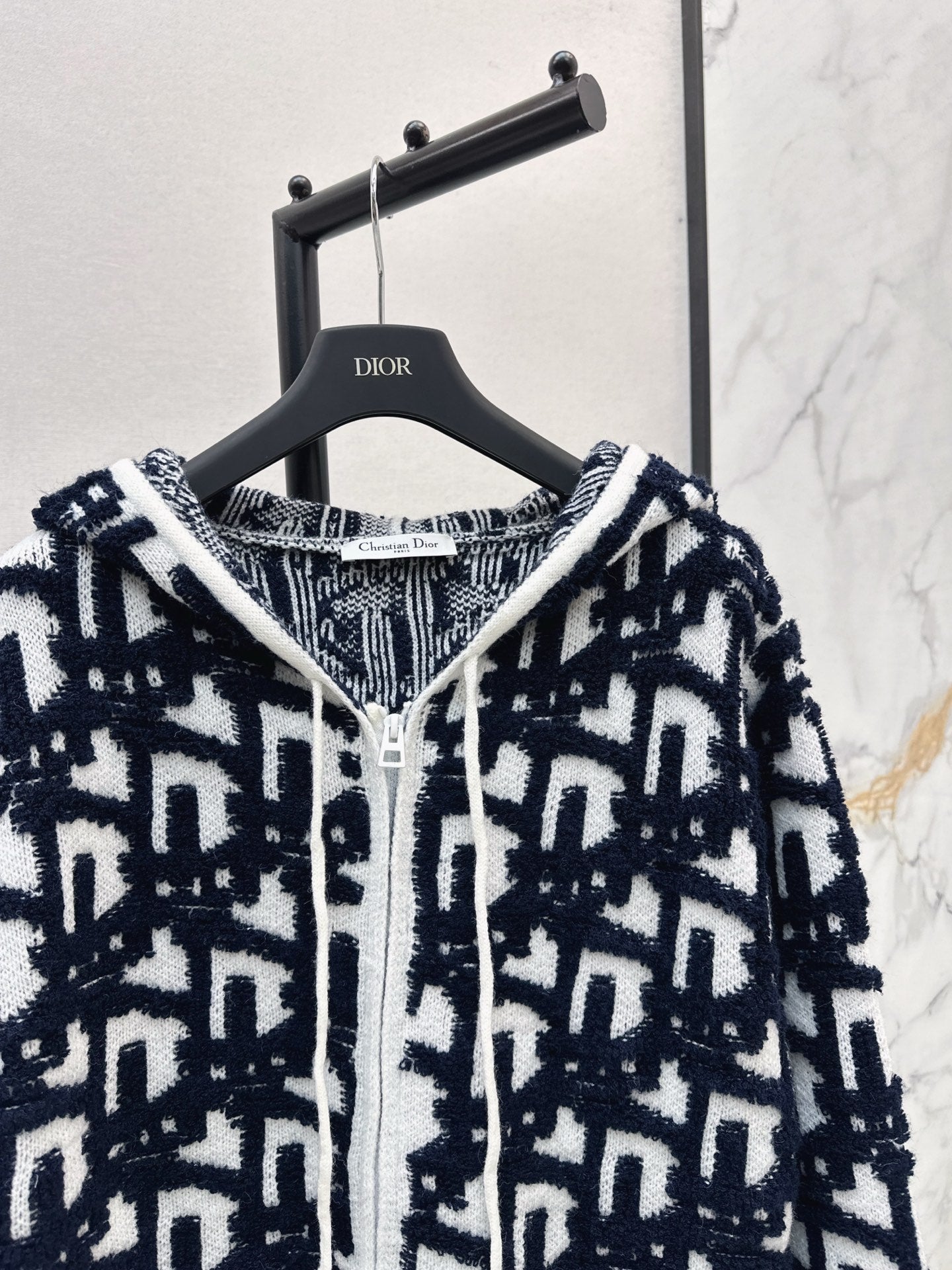 CD 25fw hooded knit cardigan