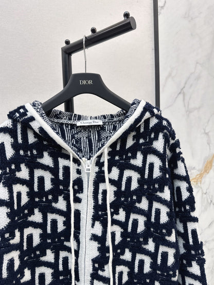 CD 25fw hooded knit cardigan