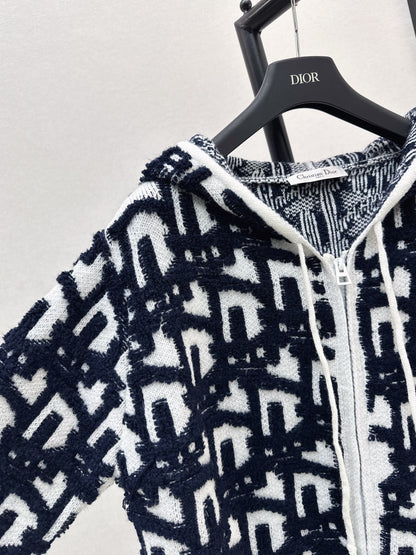 CD 25fw hooded knit cardigan