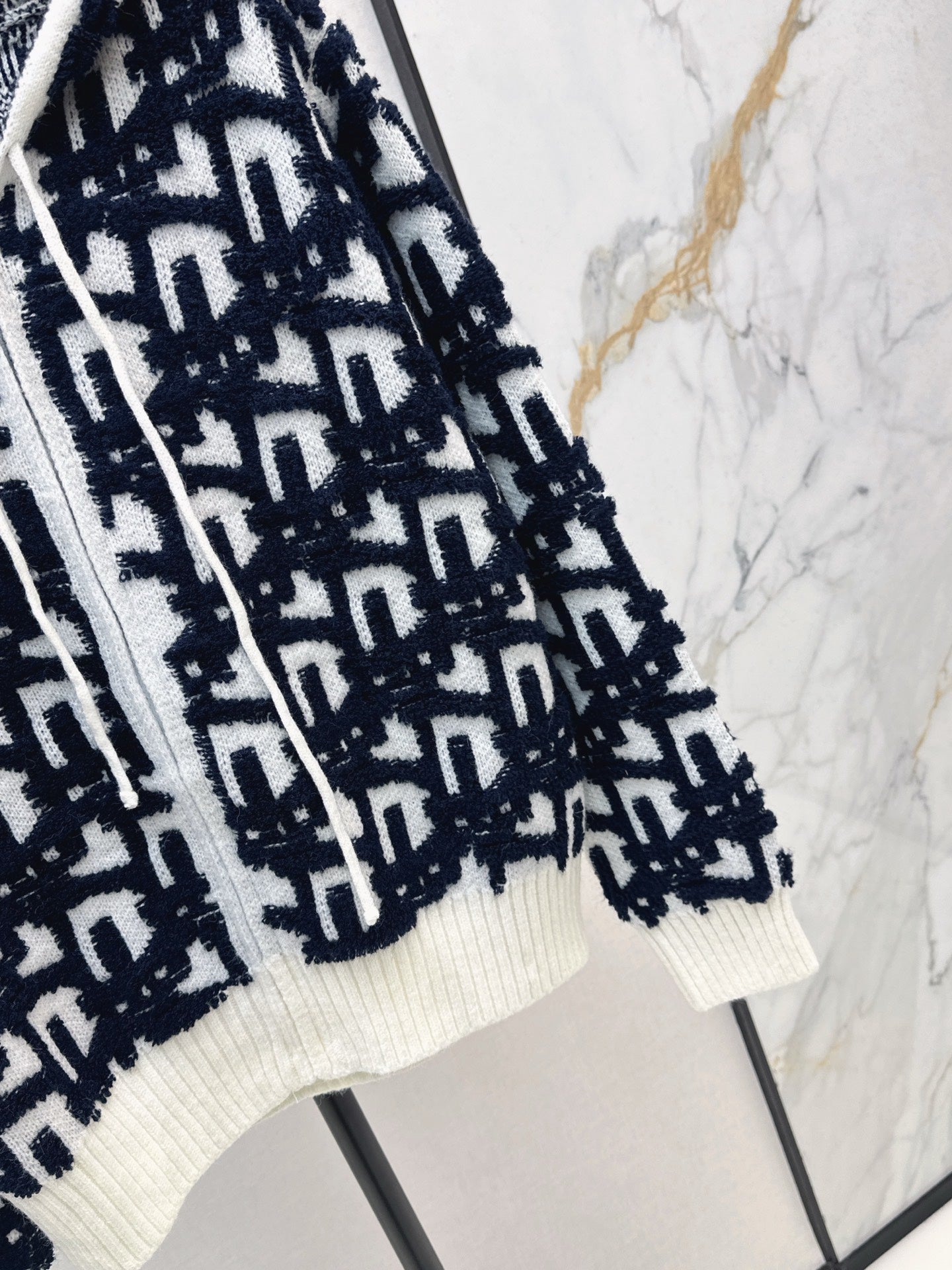 CD 25fw hooded knit cardigan