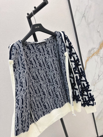 CD 25fw hooded knit cardigan