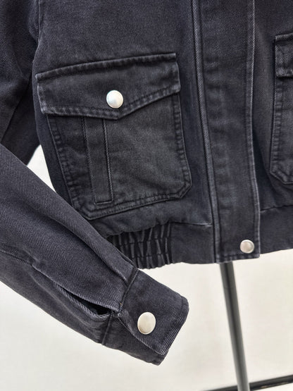 Miu 25fw denim padded jacket