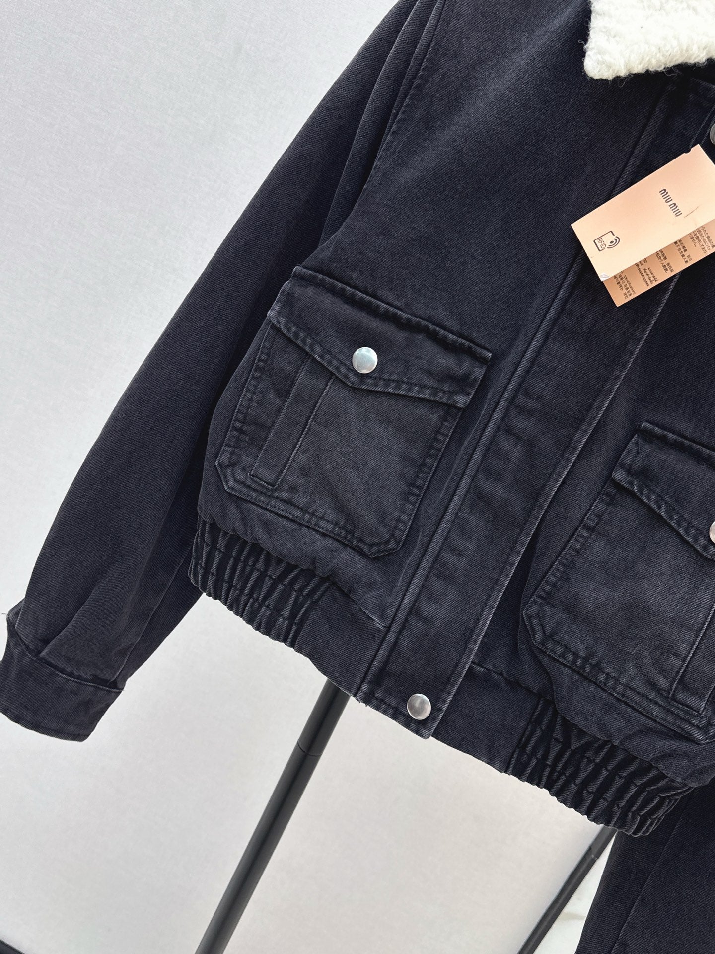 Miu 25fw denim padded jacket