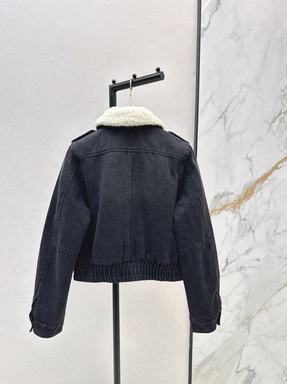 Miu 25fw denim padded jacket