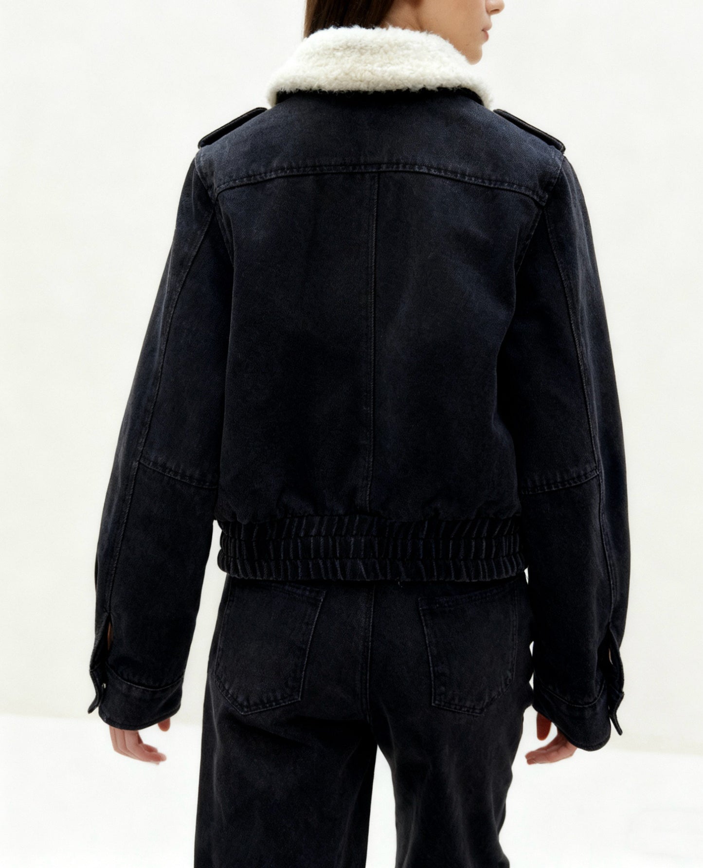 Miu 25fw denim padded jacket