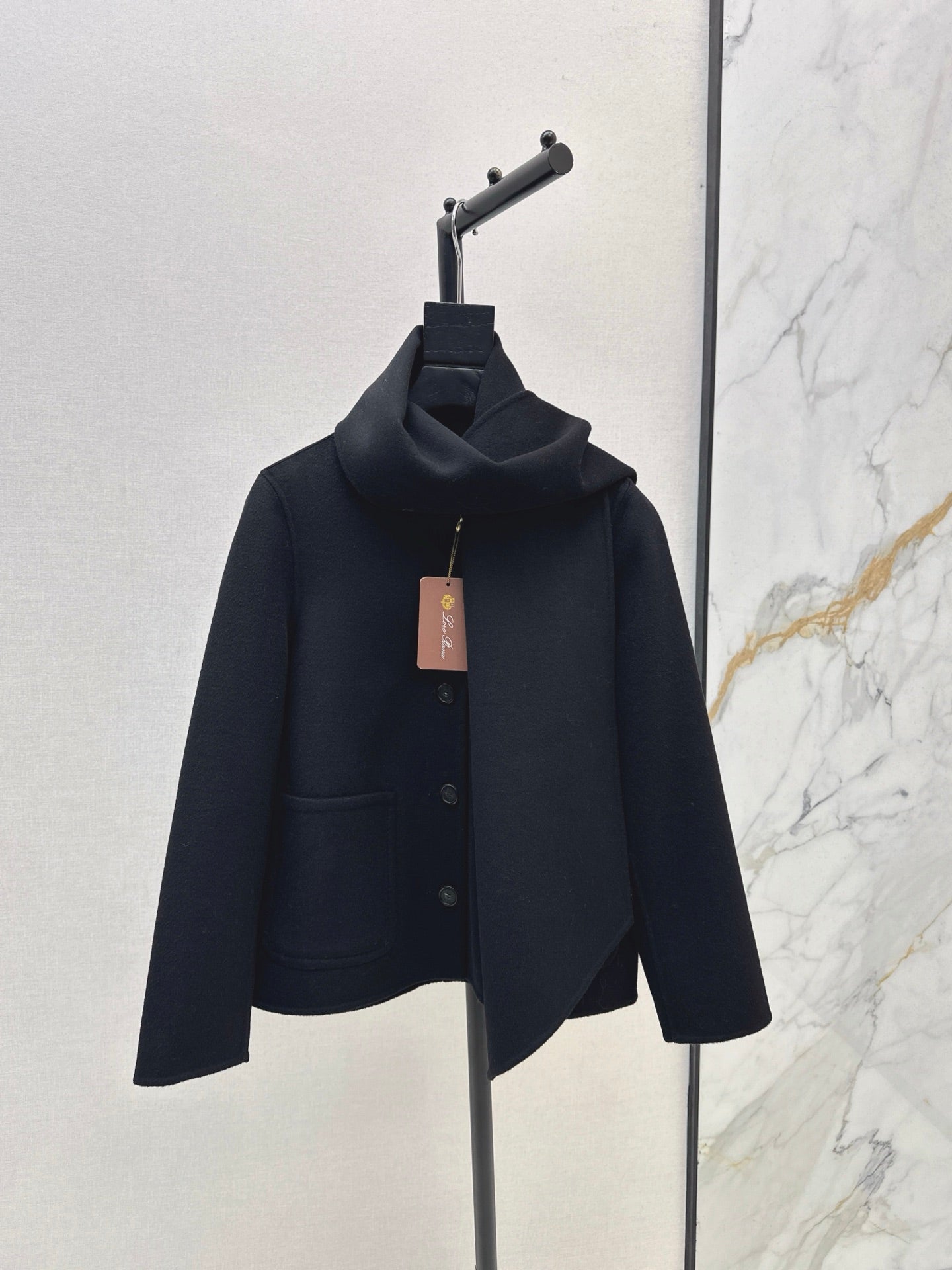 Loro 25fw wool coat scarf set
