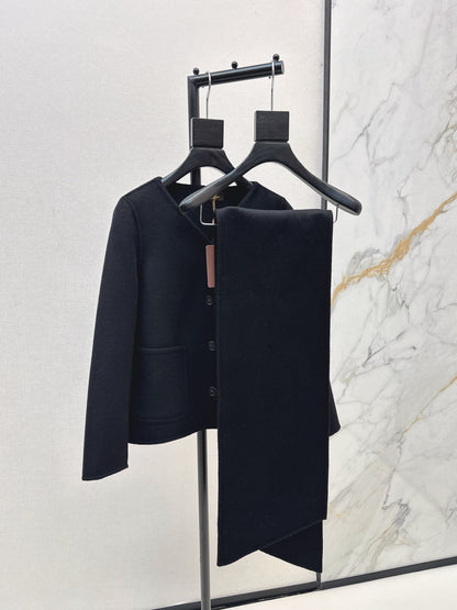 Loro 25fw wool coat scarf set