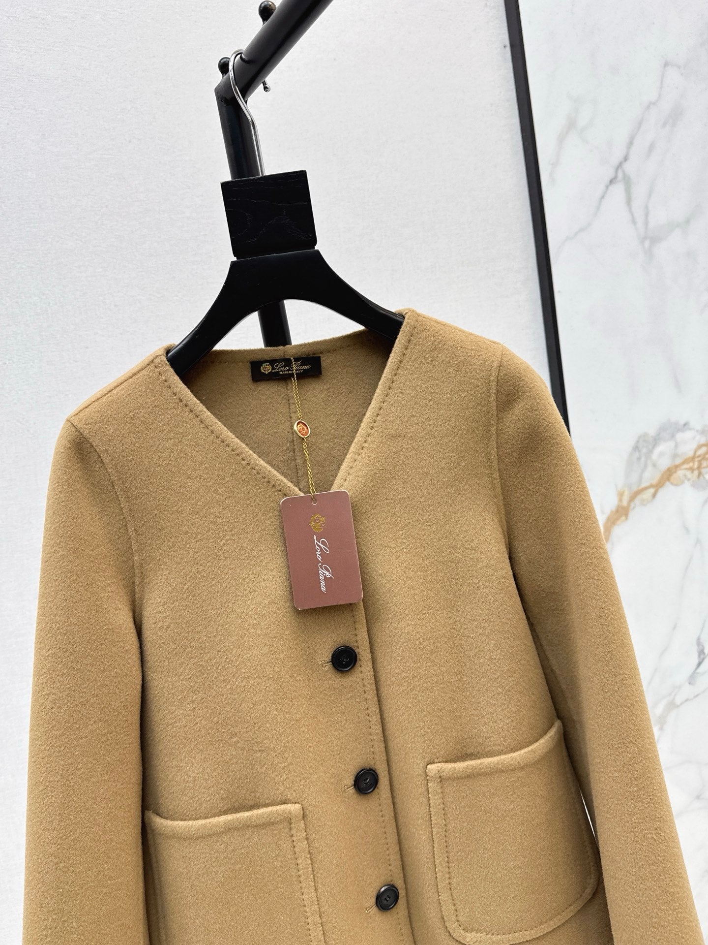 Loro 25fw wool coat scarf set