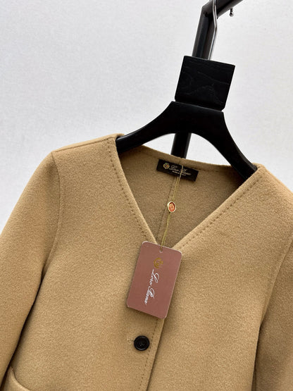 Loro 25fw wool coat scarf set