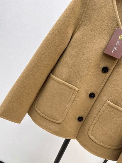 Loro 25fw wool coat scarf set