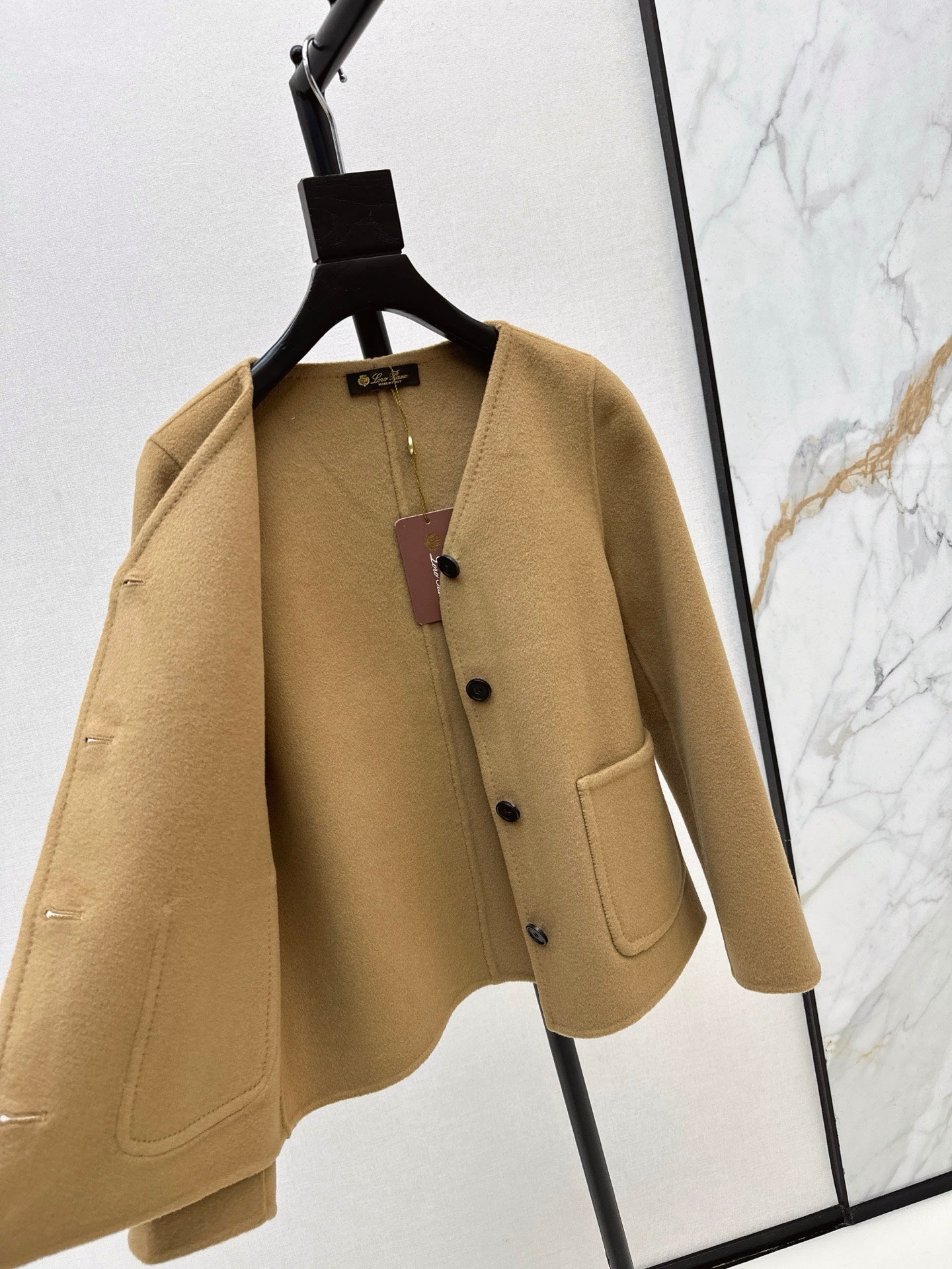 Loro 25fw wool coat scarf set