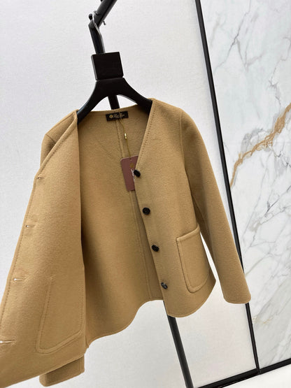 Loro 25fw wool coat scarf set