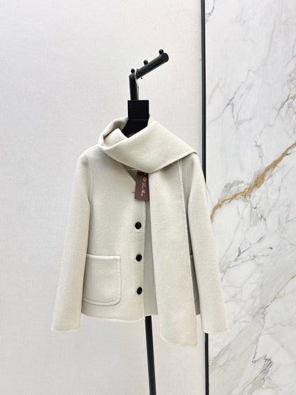 Loro 25fw wool coat scarf set