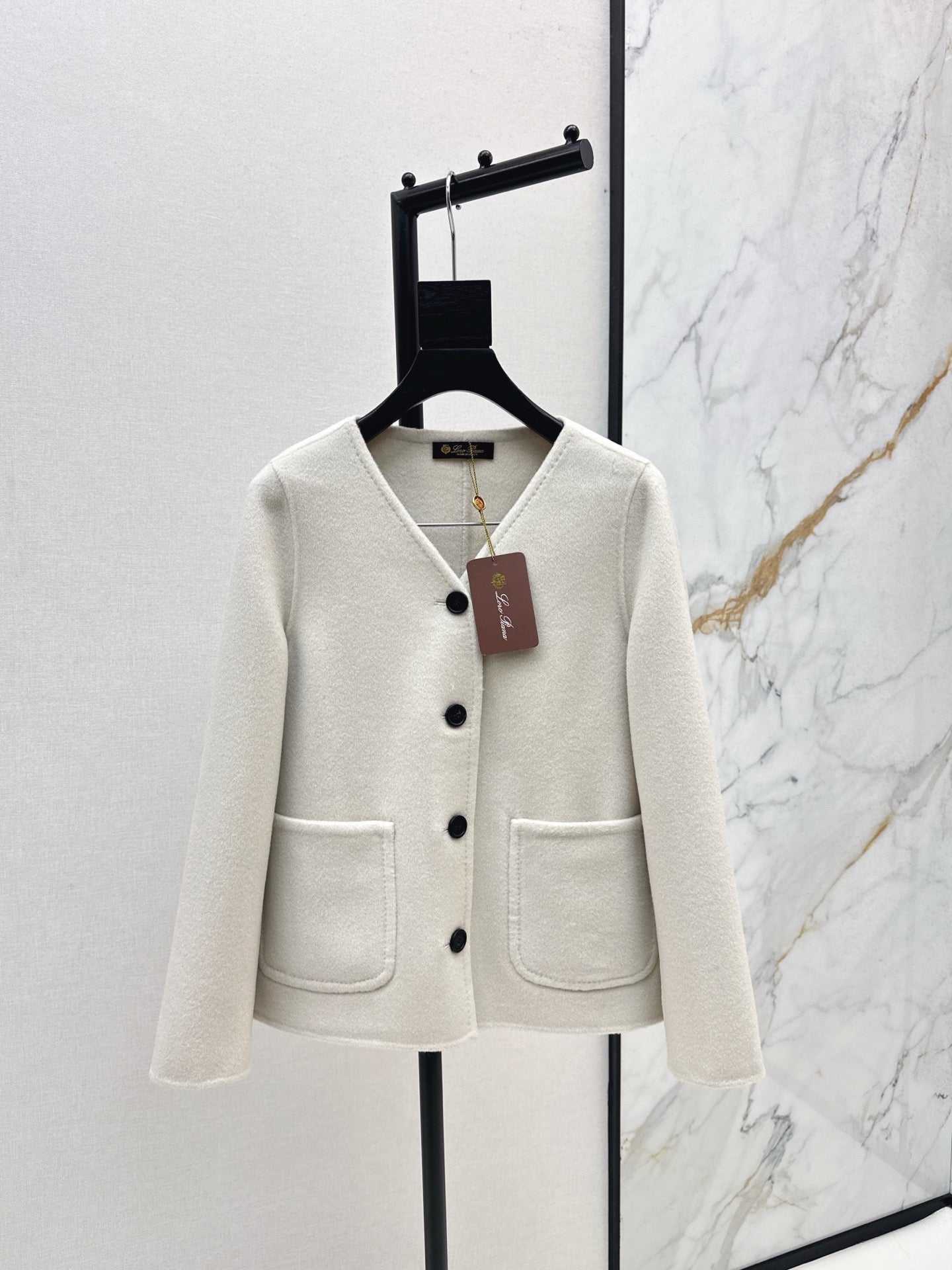 Loro 25fw wool coat scarf set