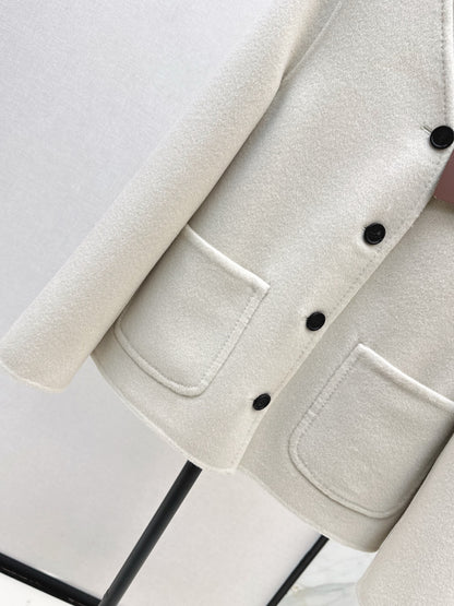 Loro 25fw wool coat scarf set