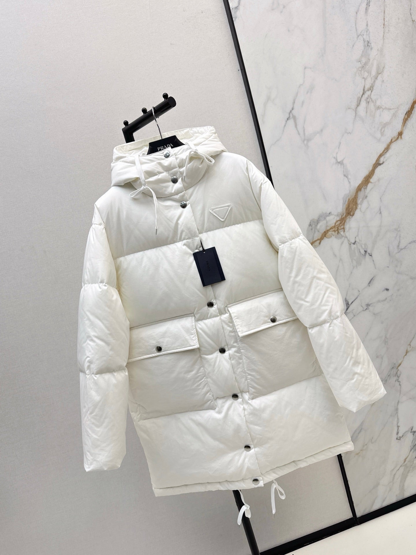 Pra 25fw hooded down jacket