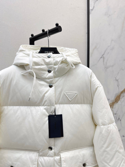 Pra 25fw hooded down jacket