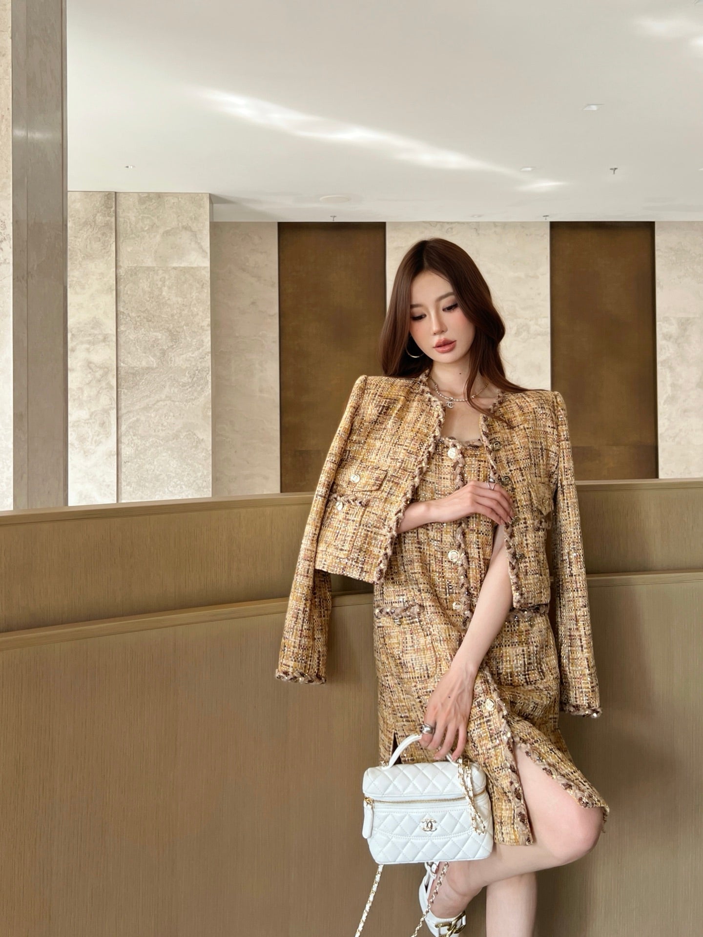 Chan 25fw woven tweed jacket