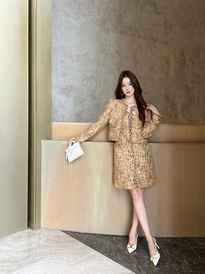 Chan 25fw woven tweed jacket