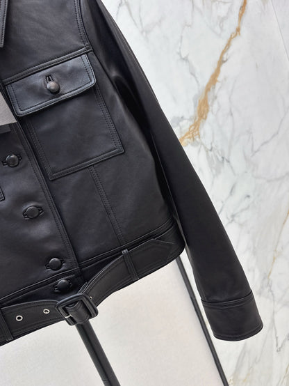 Sain 25fw leather jacket